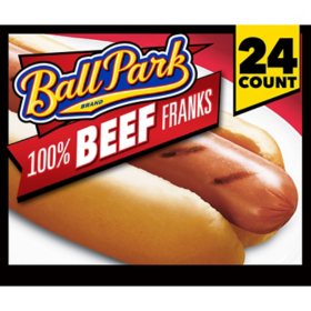 Ball Park Beef Hot Dogs, Original Length, 45 oz., 24 ct.