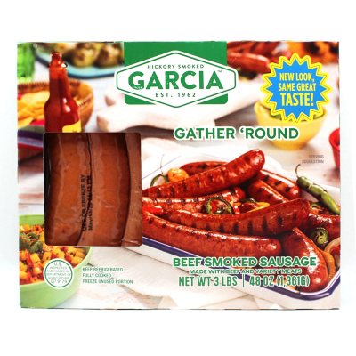 Garcia Beef Smoked Sausage, 3 lbs. - Sam's Club