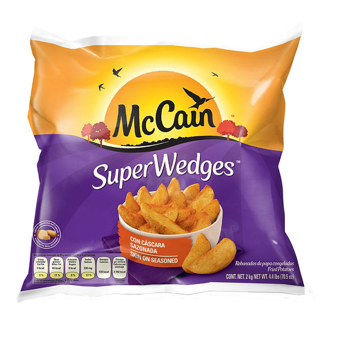 McCain Super Wedges Fried Potatoes 4.4lbs