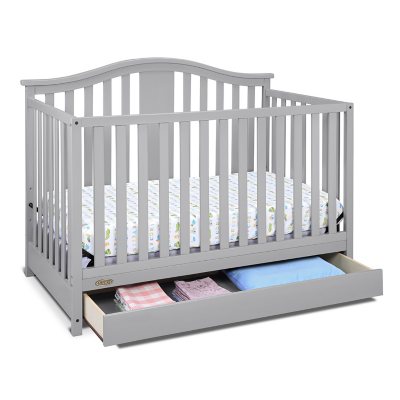 Graco solano 4 in store 1 crib with drawer gray