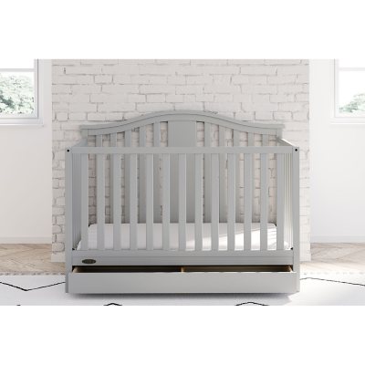 Graco solano 4 in 1 convertible crib on sale with drawer espresso