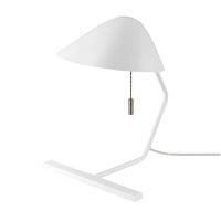 Globe Electric Belgrove Desk Lamp in Matte White with Brass Accent and LED Bulb
