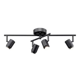 Globe Electric Walton 4-Light 29W Integrated LED Track Lighting in Matte Black