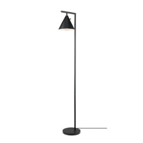 Globe Electric Tristan 65" Dimmable Floor Lamp in Matte Black with LED Bulb