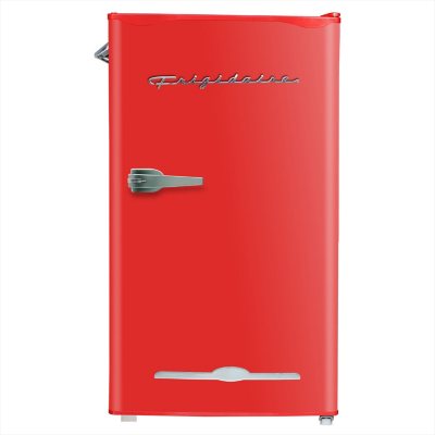 Frigidaire Retro 3.2 Cu ft Two Door Mini Fridge with Freezer, Red