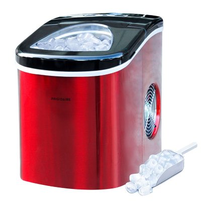 Frigidaire Red Stainless Steel 26lb Ice Maker - Sam's Club