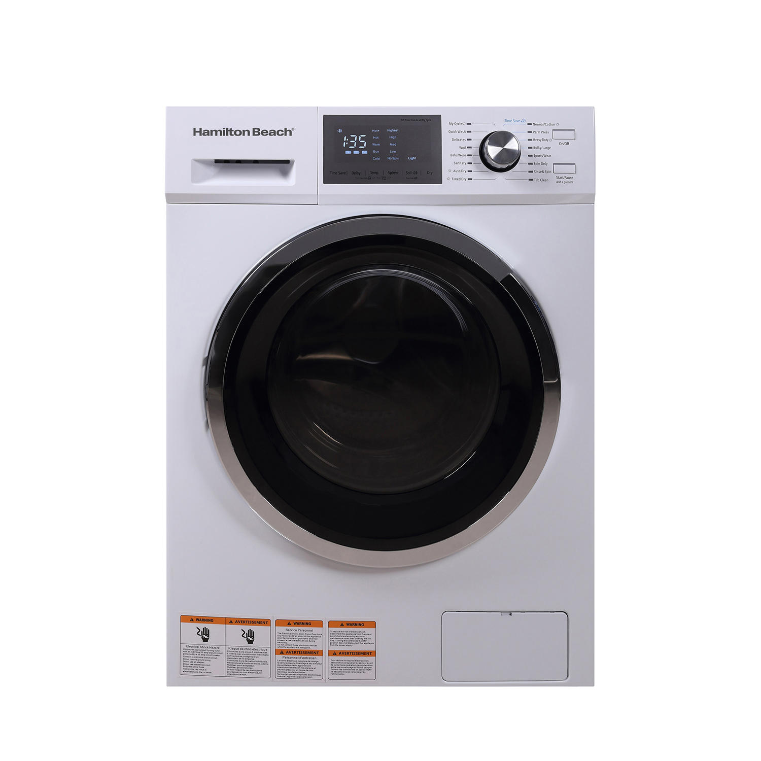 Hamilton Beach 2.7 cu. ft. 2-in-1 Front Load Washer and Dryer Combo