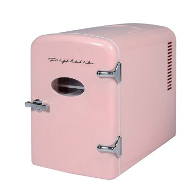Frigidaire 9-Can Mini Retro Fridge, Pink