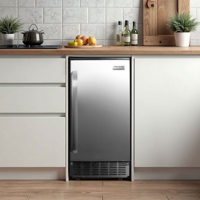 Frigidaire 80 LBS 36 kgs Capacity Commercial Ice Maker 15 inch Wide Built in Undercounter Stainless Steel FGIC3600