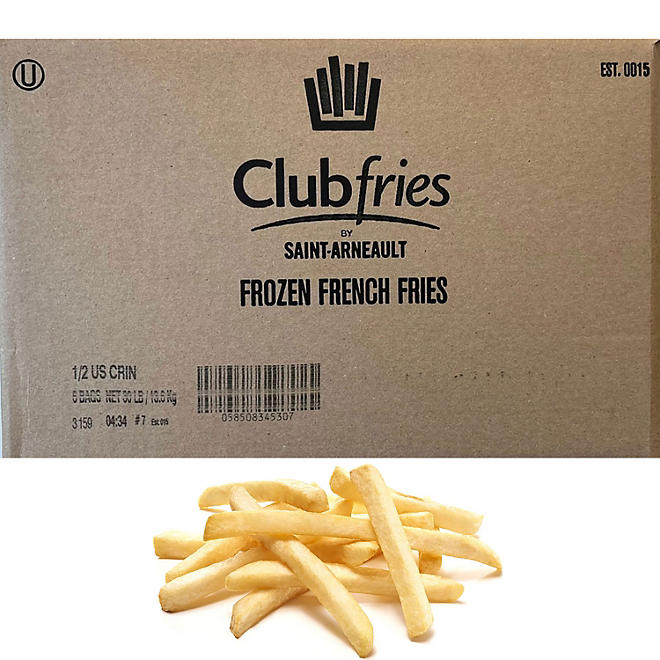 Remstar Foods Club French Fries, Straight Cut 30 lbs.