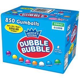 Dubble Bubble Gumballs Assorted Fruit, 850 pcs. 