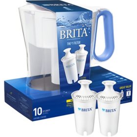 Brita Large 10-Cup Water Filter Pitcher with 2 Standard Filters