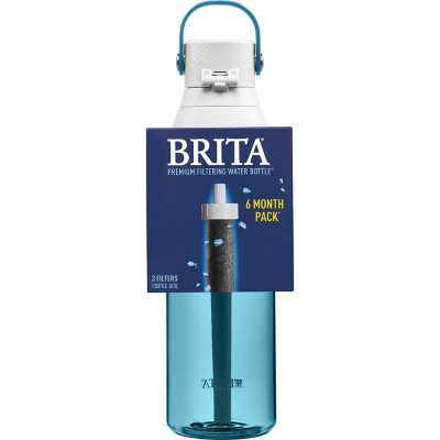  Brita Insulated Filtered Water Bottle with Straw, Reusable, BPA  Free Plastic, Blush, 26 Ounce: Home & Kitchen