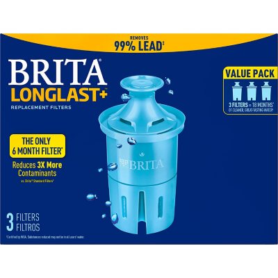 （Pack of 2） Reduces Lead BPA Free Britа Longlаst Water Filter Longlаst Replacement Filters for 10060258362432 Pitcher and Dispensers 