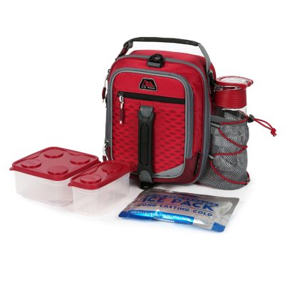 Arctic Zone High-Performance Dual-Compartment Lunch Box 8 Pieces. Red