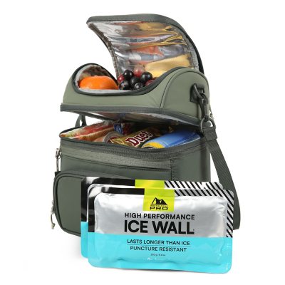 Artic Zone Pro Fridge Cold Dual Compartment Lunch Pack: Green:- Green