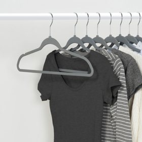 Gray Velvet Baby Hangers, 25-Pack