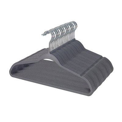 College Dorm Life Essentials - Ultra Thin Soft Grip Hangers - Pack of 25  Gray Velvet Hangers