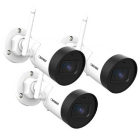 Defender Guard 4 MP (2K) IP Cameras with Audio Recording – No Monthly Fees (3 Pack)