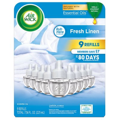 Air Wick Scented Oil Air Freshener Refills  9ct. Fresh Linen