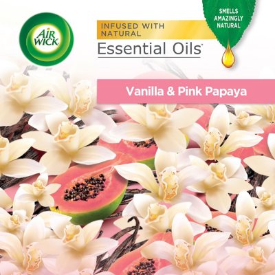 Air Wick Plug in Scented Oil Refill Vanilla & Pink Papaya Air Freshener  Essential Oils, 2 ct - Gerbes Super Markets