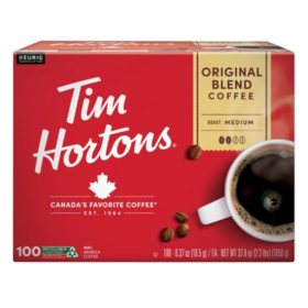 Tim Hortons Premium Medium Roast K-Cup Coffee Pods, Original Blend, 100 ct.