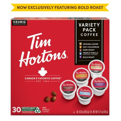 Tim Hortons K-Cup Coffee Pods, Variety Pack (90 ct.) - Sam's Club