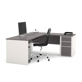 Bestar Connexion OfficePro 93000 3-Drawer L-Shaped Desk