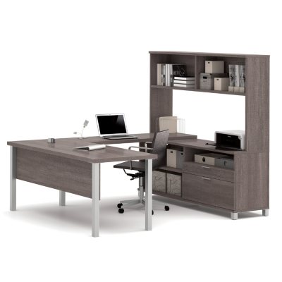 Bestar Pro-Linea OfficePro 120000 U-Shaped Desk with Hutch, Select Color - Sam's  Club