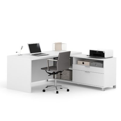 Bestar Pro-Linea OfficePro 120000 L-Shaped Desk, Select Color - Sam's Club