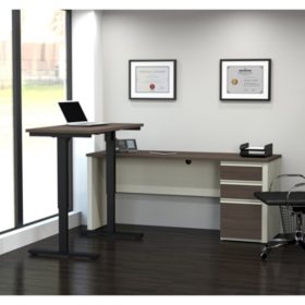 Bestar Prestige Officepro 99000 L Desk With Electric Height