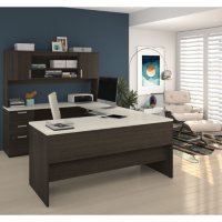 Bestar Ridgeley U-Shaped Desk, Select Color