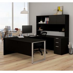 Bestar Pro Concept Plus U Desk With Hutch Select Color Sam S Club