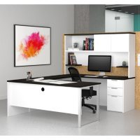 Bestar Pro-Concept Plus U-Desk with Hutch, Select Color