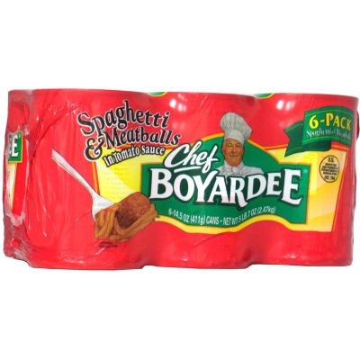 Chef Boyardee Spaghetti Meatball 6 Pk Sam S Club