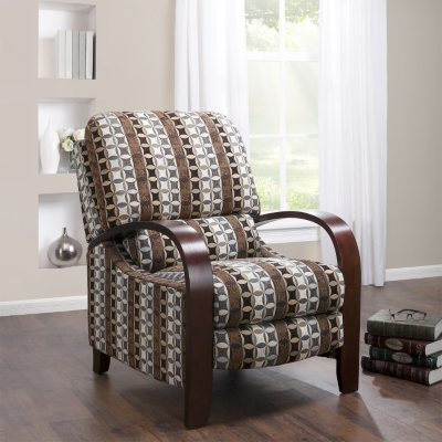 Wooden best sale arm recliner