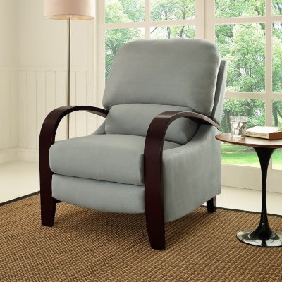 Recliner chair discount with wooden arms