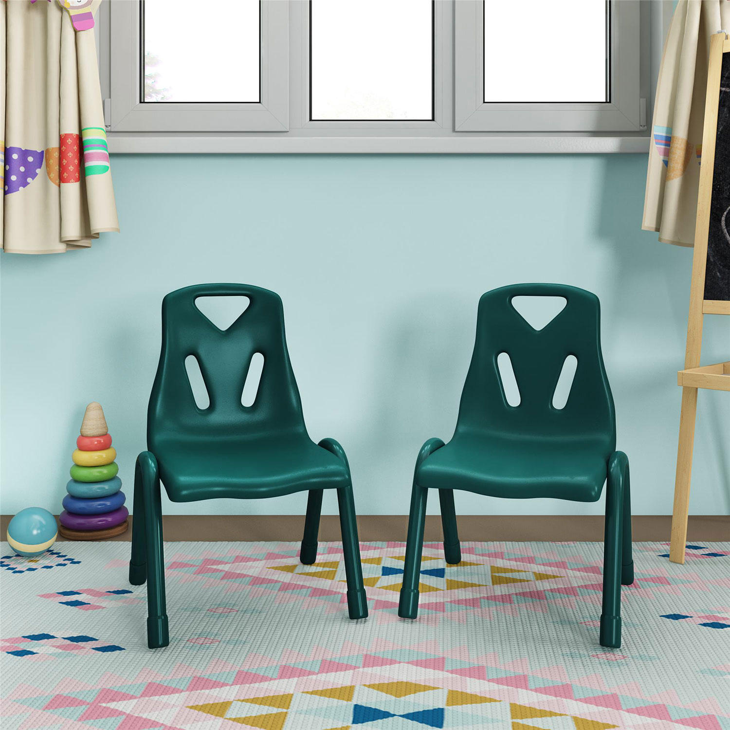 Bertini Kids Bunny Stacking Activity Chairs – 2 Pack