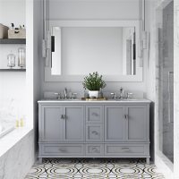 Dorel Living Otum 60” Double Bathroom Vanity