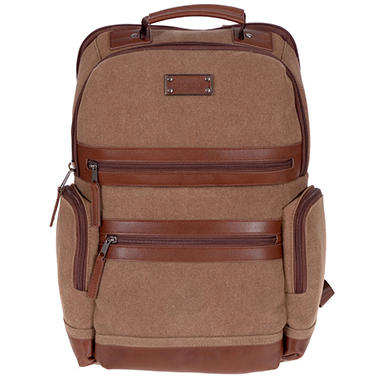 Renwick Business Backpack with Genuine Leather Trim