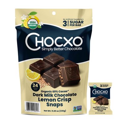 ChocXO 72% Dark Chocolate Lemon Creme Cups at NaturaMarket