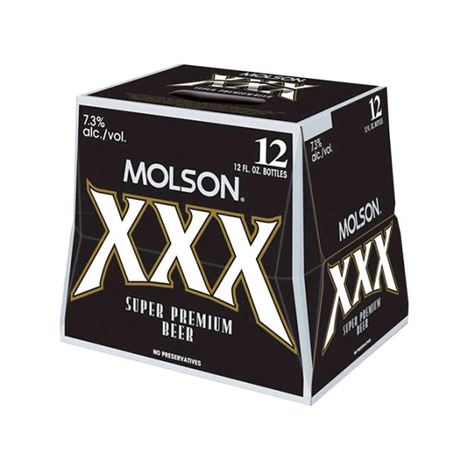 Molson XXX Super Premium Beer (12 fl. oz. bottle, 12 pk.)