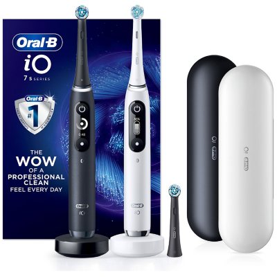 Oral B Io Series 7s Electric Toothbrush Black Onyx And White Alabaster 2 Pk Sam S Club