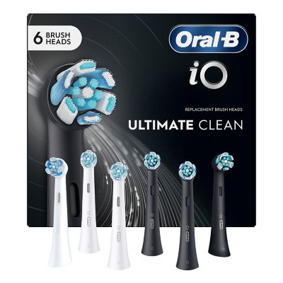 Oral-B iO Gentle Care Replacement Heads, Electric Toothbrush Brush Heads,  Black, 4 Count