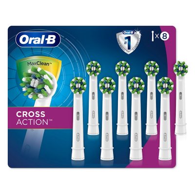 Oral-B CrossAction Electric Toothbrush Replacement Brush Heads (8 Ct ...