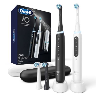 Oral-B iO Series 5 Rechargeable Toothbrush with 5 Smart Modes Brushing – 2 Pack
