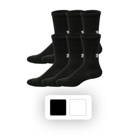 Under Armour Men's 6-Pack Cotton Crew Sock