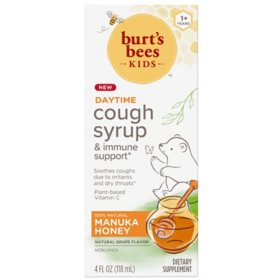 Burt's Bees Kids Daytime Cough Syrup, Manuka Honey 4 fl. oz.