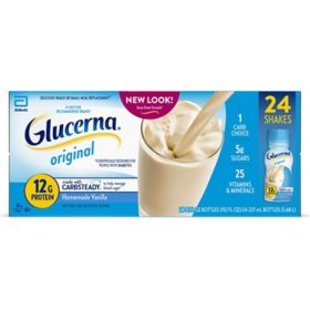 Glucerna 12g Protein Small Meal Replacement Shake, Homemade Vanilla 8 fl. oz., 24 pk.
