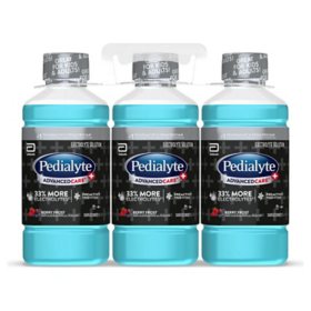 Pedialyte AdvancedCare Plus Electrolyte Solution Berry Frost, 33.8 fl. oz., 3 pk.